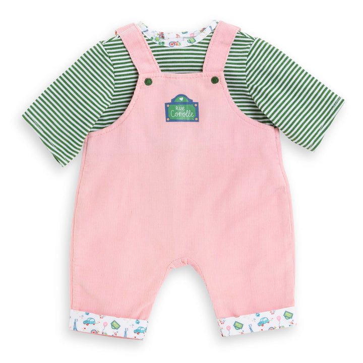Corolle Mon Grand Poupon Shirt und Latzhose, Paris, für alle 42cm Babypuppen, ab 2 Jahren