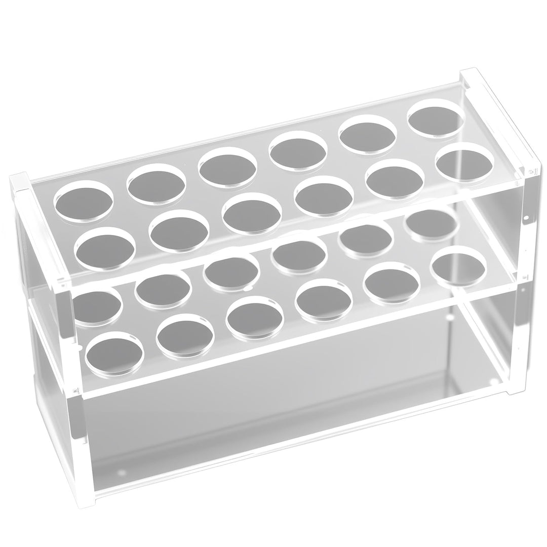 Preamer Reagenzglas-Gestell für 10 ml Reagenzgläser, Acryl, transparent, 12 Stück 10 Ml (12 Steckdos