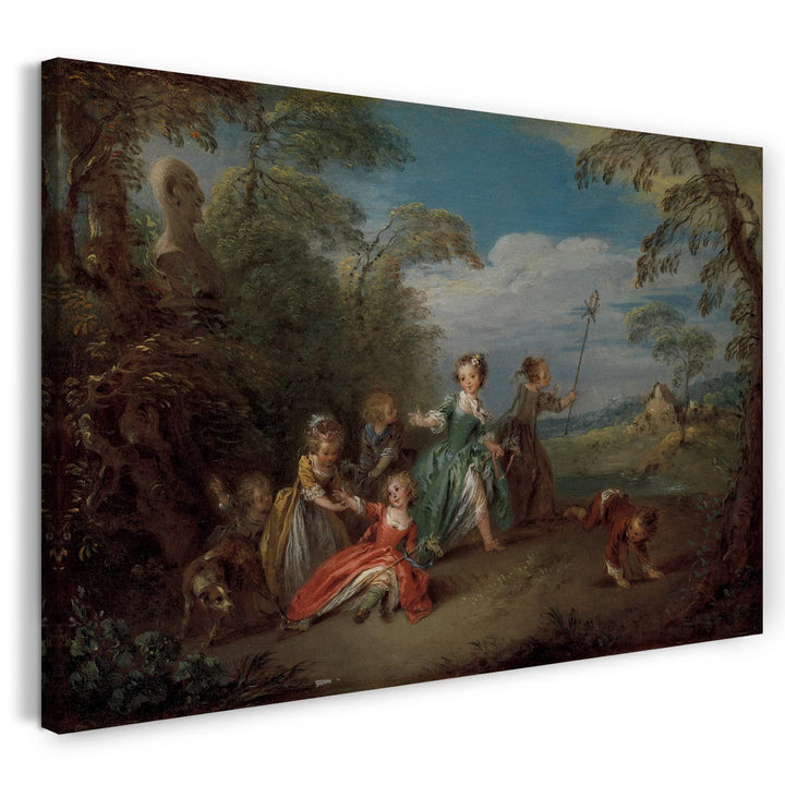 Printed Paintings Leinwand (80x60cm): Jean-Baptiste Joseph Pater - Das goldene Zeitalter 80x60 cm, 8