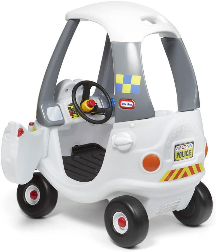 Little Tikes Polizei Cozy Coupé - Rutschfahrzeug für Kleinkinder - Mit Tür, entfernbarer Bodenplatte