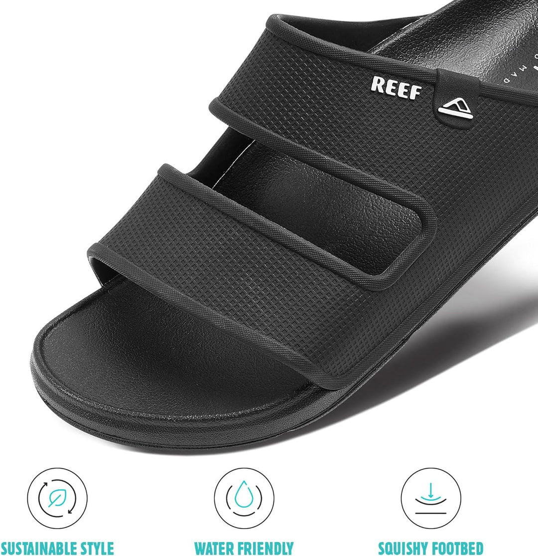Reef Herren Oasis Double Up Schiebe-Sandalen 40 EU Schwarz, 40 EU Schwarz