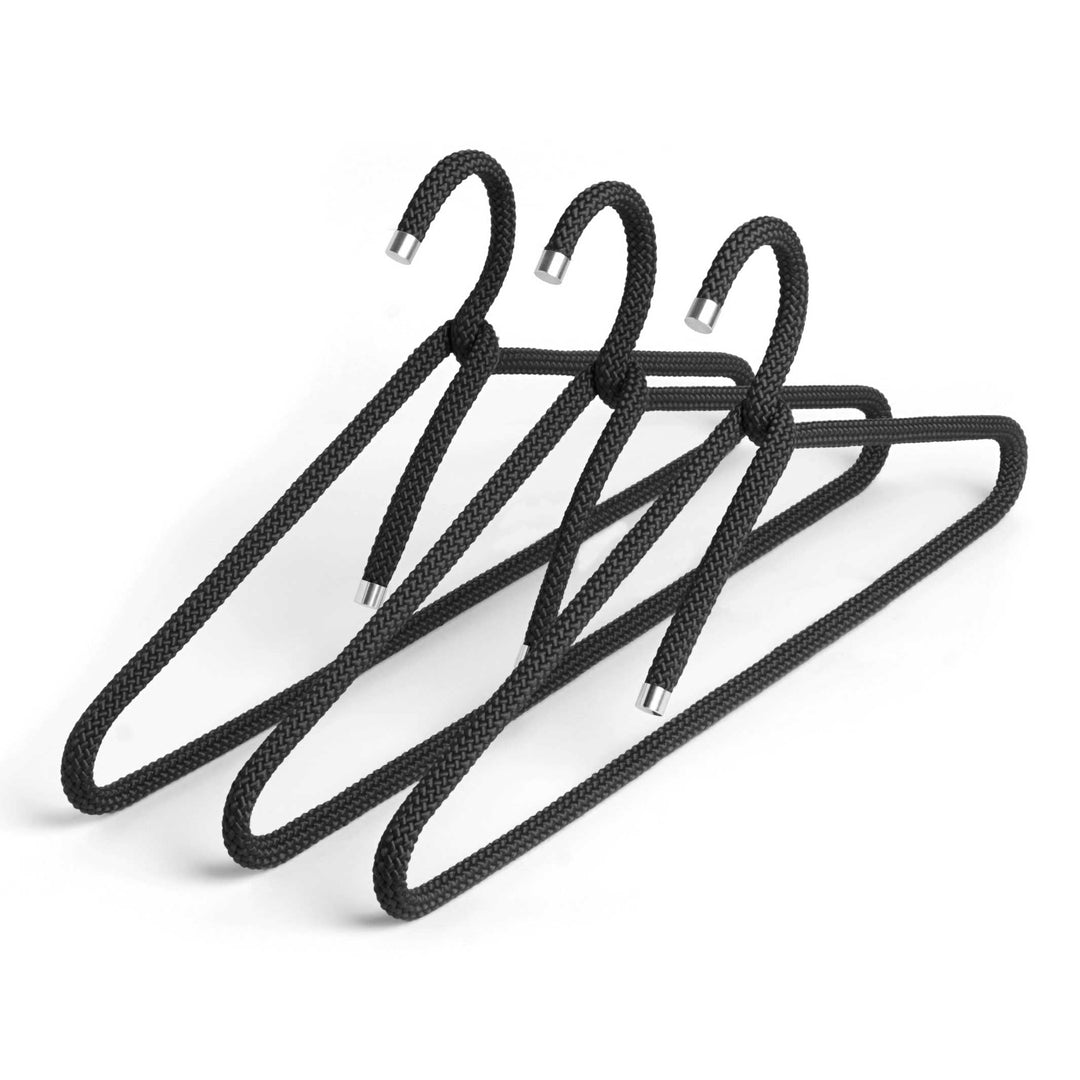 Peppermint Products Hanger | 3er Set Textil Design KLEIDERBÜGEL aus Seil | Rutschfester Designer-Büg