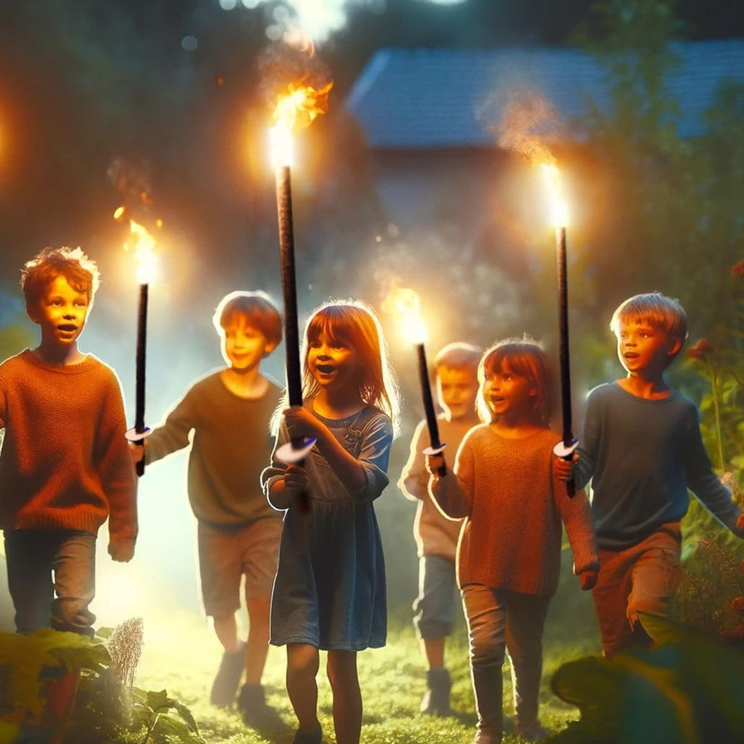 100 St Wachsfackeln 45 Min. Brennzeit Lagerfeuer Fackel Wachsfackel kleine Fackel, 100