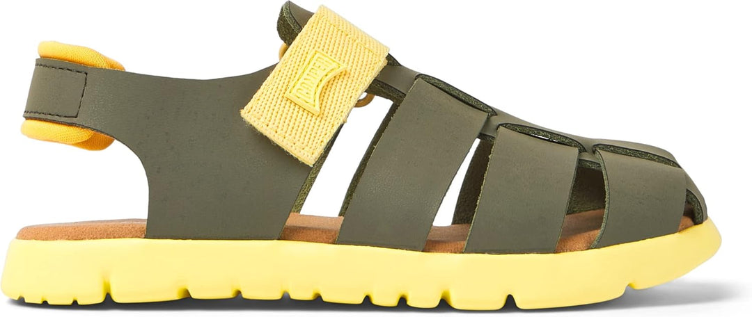 Camper Jungen Oruga K800242 T-Strap Sandal 33 EU Grün 022, 33 EU Grün 022