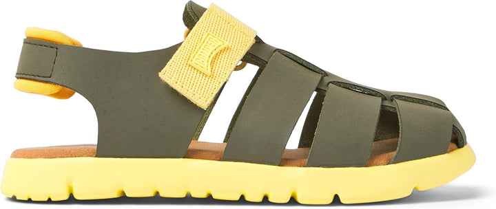 Camper Jungen Oruga K800242 T-Strap Sandal 33 EU Grün 022, 33 EU Grün 022