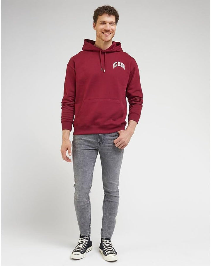Lee Herren Varsity Hoodie Hooded Sweatshirt M Rosa, M Rosa
