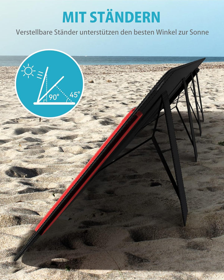 ELECAENTA Ultraleichtes Flexibles 200W ETFE Solar Ladegerät Faltbares Monokristallines Solarmodul XT