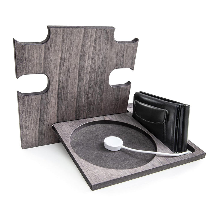 Personalisierte Dockingstation, Smartphone-Ständer - Nachttischhalter aus Holz, Geschenkidee für Män