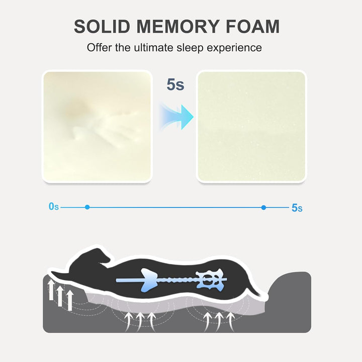 JOYELF Mittel Hundebett Memory Foam Orthopädisches Memory Foam Hundebett & Hundesofa mit abnehmbarem