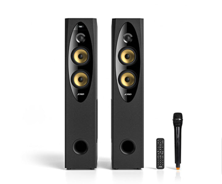 F&D T-60X Pro Peak Power 240W Bluetooth Tower Lautsprecher (Schwarz, 2.0 K) USB AUX Optischer Touchs