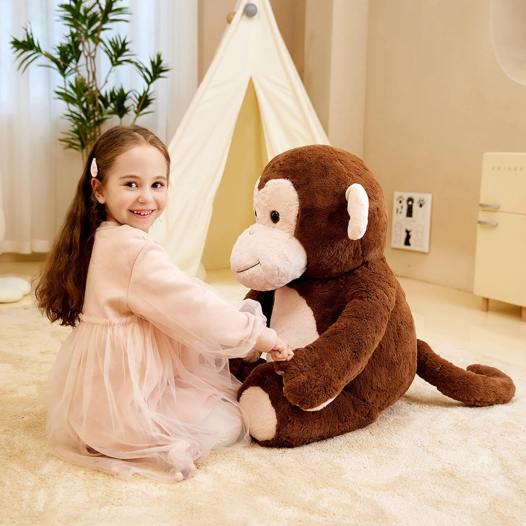 IKASA Gross AFFE Kuscheltier Riesen Stofftier,78cm Gross Plüschtier Riesige Plüsch Spielzeug Jumbo P