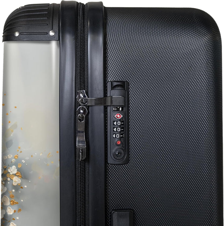 NoBoringSuitcases.com® Koffer XL Gross 77x51.5x28 cm Reisekoffer mit 4 Rollen Leicht Trolley Hartsch