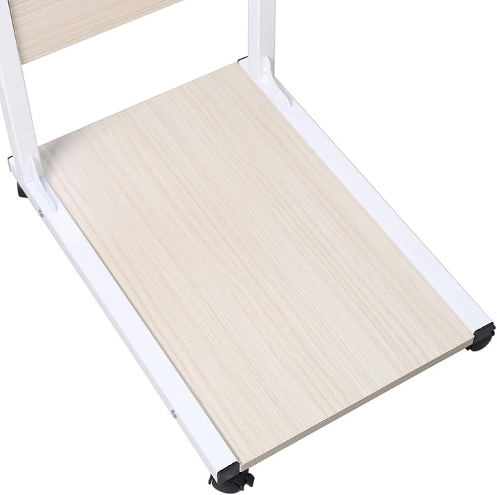Beistelltisch höhenverstellbar mit Rollen, Beistelltisch Bett, Pflegetisch für Bett, Computertisch,