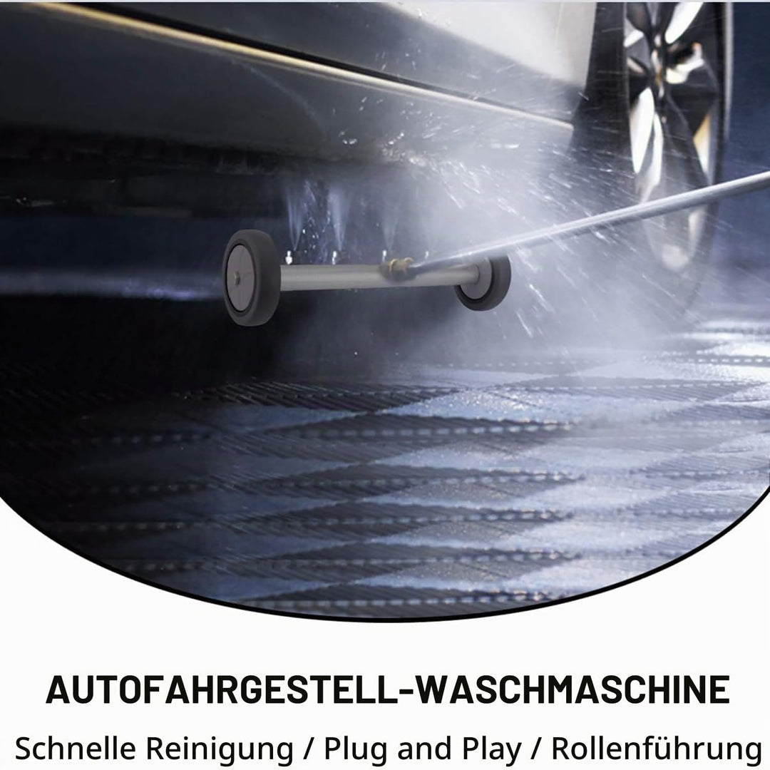 TOOSOAR Auto Hochdruck Unterbodenreiniger,mit 3 Stück Verlängerungsstab,Fahrgestellreiniger für Hoch