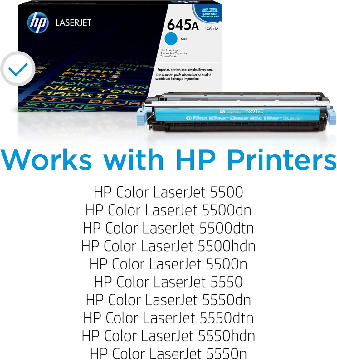 HP 645A (C9731A) Blau Original Toner für HP Color Laserjet 5500, HP Color Laserjet 5550 cyan, cyan