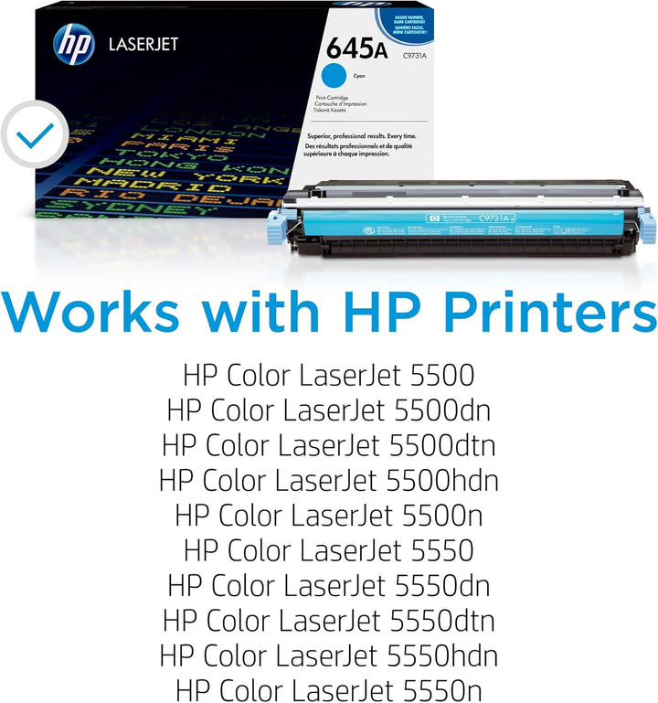 HP 645A (C9731A) Blau Original Toner für HP Color Laserjet 5500, HP Color Laserjet 5550 cyan, cyan