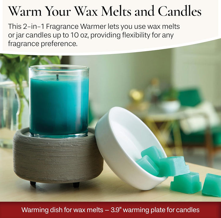 Candle Warmers Etc 2-in-1 Kerzen- und Duftwärmer zum Erwärmen von Duftkerzen oder Wachsschmelzen und