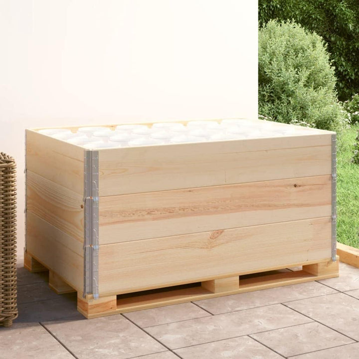 vidaXL Paletten-Aufsatzrahmen 3 Stk. 80×120 cm Kiefern-Massivholz 80x120x19 cm, 80x120x19 cm