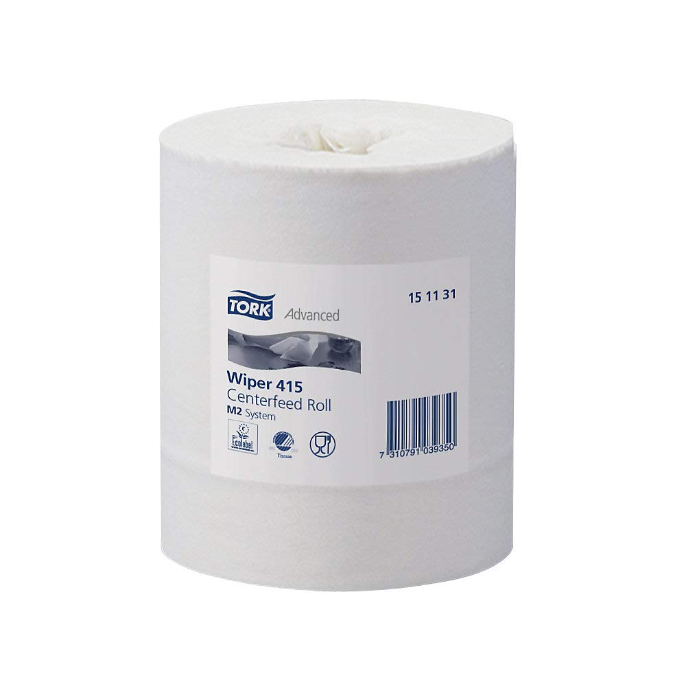 Tork Mehrzweck Papier-Wischtücher M2 1-lagig hochweiss 21,5cm x 275m 6 Rollen Innenabrollung M2
