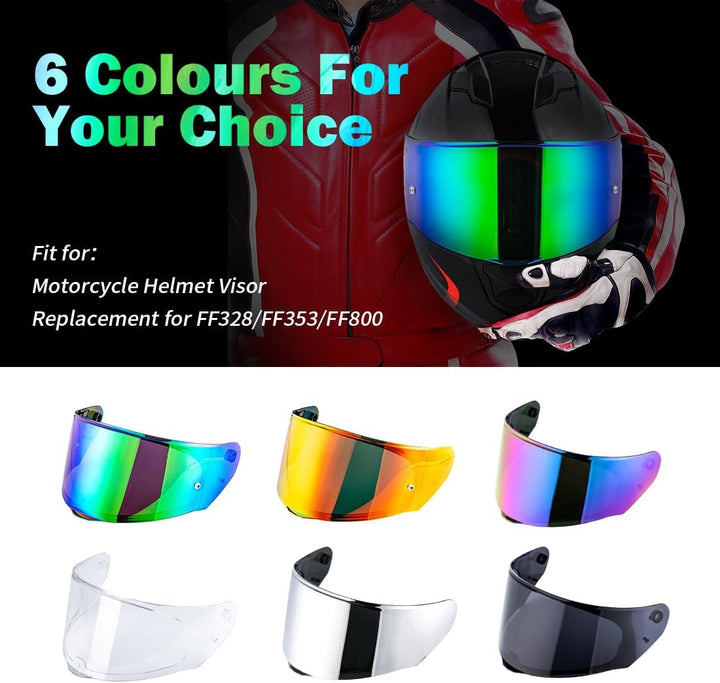 Helmvisier für LS2 FF328/FF353/FF800,Motorradhelm Visier für Assault/Rapid/Stream,Motorrad Windschut