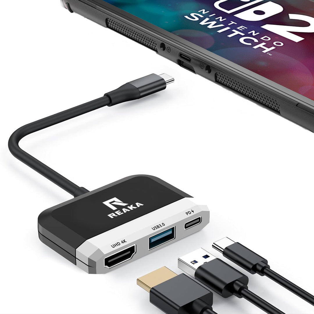Switch Dock for Nintendo Switch OLED, 3 in 1 Switch TV Adapter with 4K HDMI, USB 3.0 Port, Type C 10