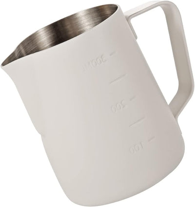 Dianoo Espresso Dampfkrug 350 ml, Milchaufschäumkännchen, Edelstahl, Kaffeemilch, Aufschäumbecher, K