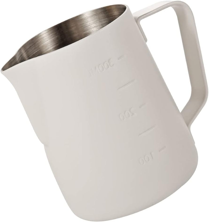 Dianoo Espresso Dampfkrug 350 ml, Milchaufschäumkännchen, Edelstahl, Kaffeemilch, Aufschäumbecher, K