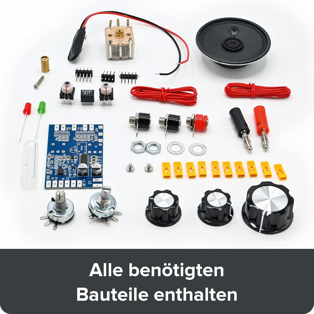 FRANZIS 67062 - Weltempfänger - Radio für Kurzwelle zum Selberbauen, Komplettset mit Steckplatine un