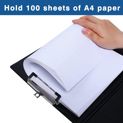 (5 Stück) Klemmbrett A4, Schreibbrett Klemmbretter mit Metalklemme und Aufhängeose, Clipboard Klemmb