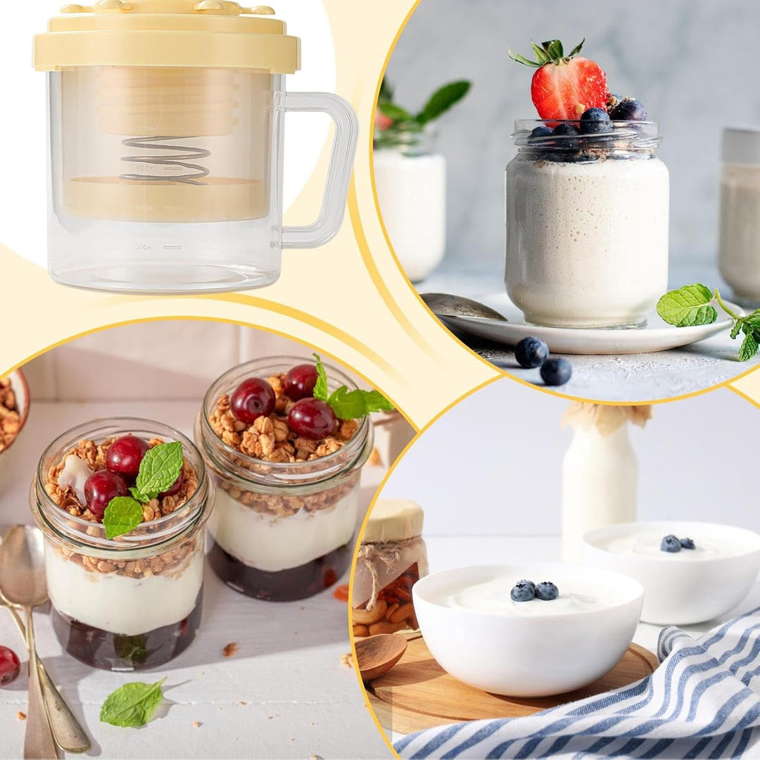 Joghurt-Maschine | Joghurtbereiter mit feinmaschigem Sieb, multifunktionales Haushaltsset für die He