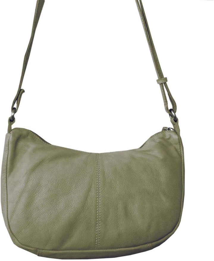 Baron of MALTZAHN Damen Schultertaschen FLAKONE Banana-Type 719 aus weichem Leder incl. Lederpflege