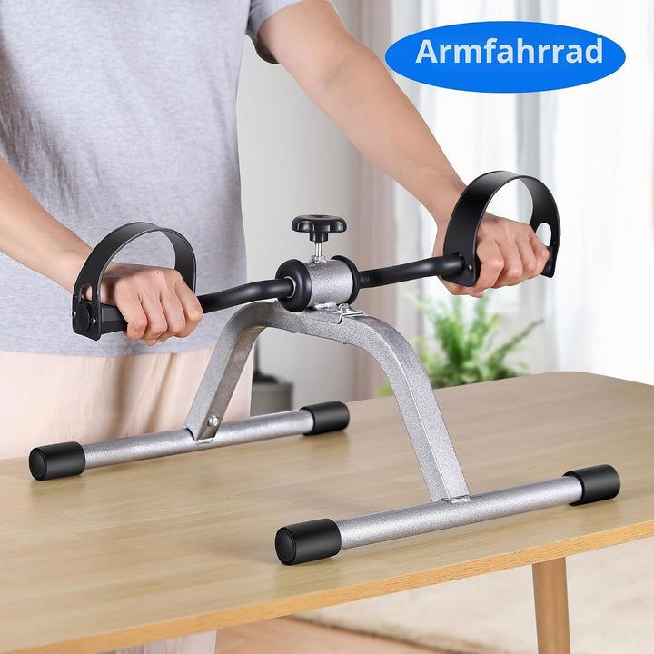 Pedal-Heimtrainer für Bein- und Armerholung, leichtes und tragbares Bodenfahrrad