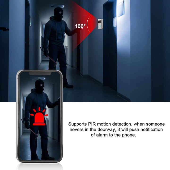 Video Doorbell Wired Ring Video Doorbell 1280p HD-Video, Türklingel, fortschrittliche Bewegungserfas
