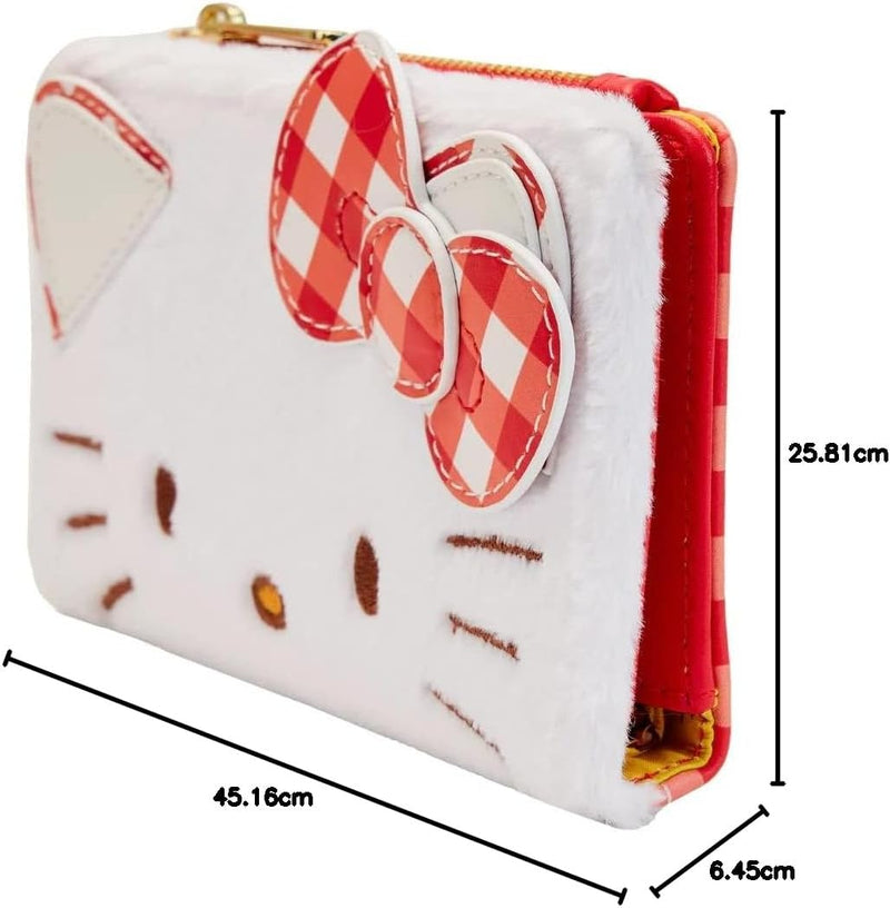 Loungefly Hello Kitty Purse Gingham Nue offiziell Rot Zip Around One Size