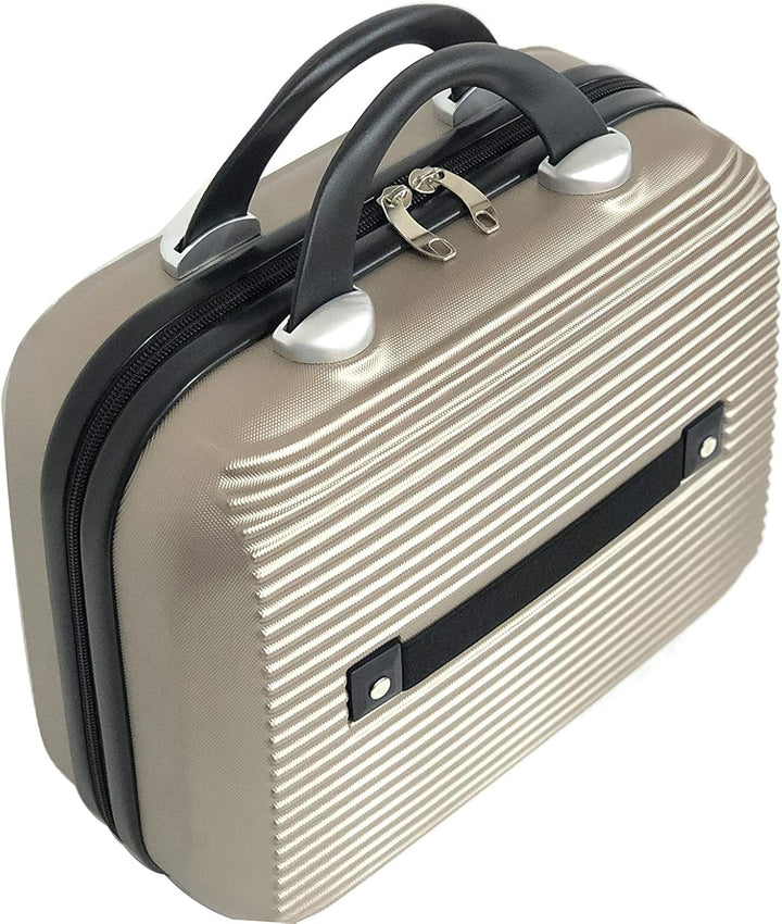 CELIMS - Reise-Kulturbeutel 30cm | Hartschalen ABS Kosmetikkoffer | Hängende Kulturtasche | Champagn
