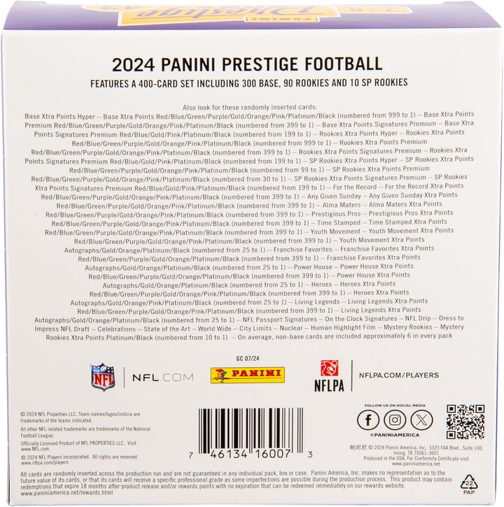 Panini 2024 NFL Prestige (Mega-Box)