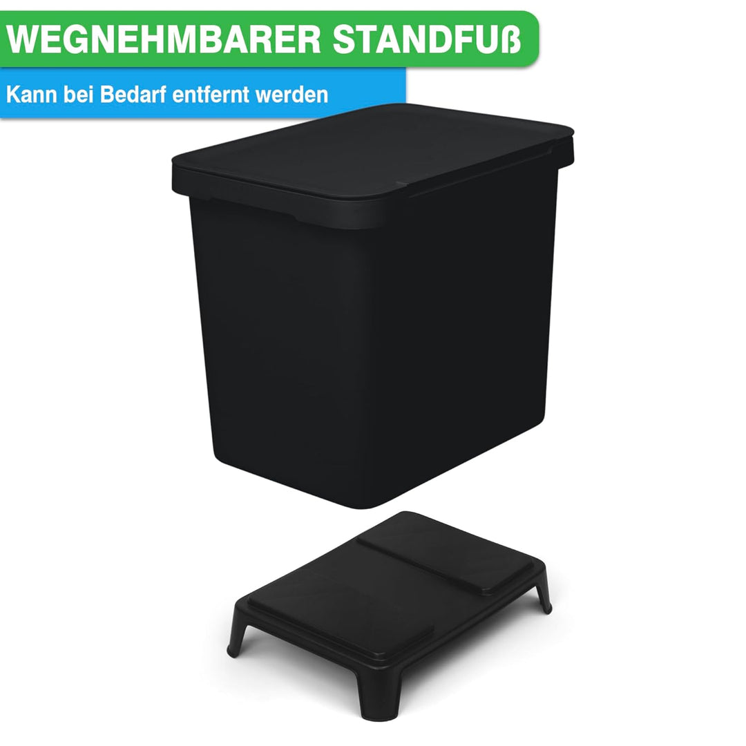 YourCasa® Mülleimer 2 Fächer [20L] im exklusiven Design Mülltrennsystem - Mülleimer Küche mit Deckel