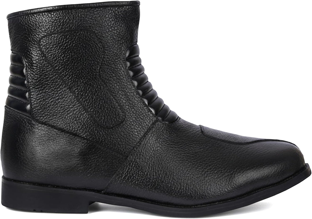 German Wear Motorradstiefel Herren Motorrad Biker Stiefel Motorradschuhe aus Glattleder - Freizeit &