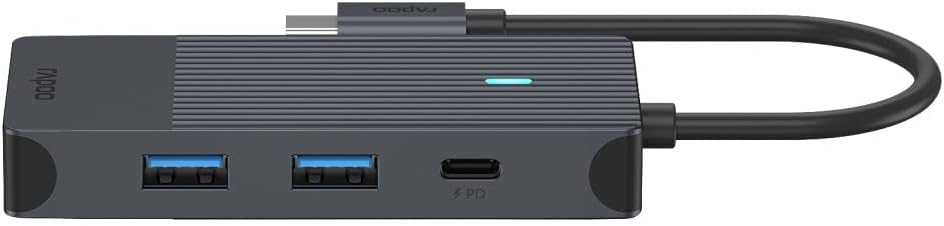 Rapoo UCM-2001 USB-C Multiport Adapter 4-in-1, 100W Power Delievery, 4K HDMI, 2 USB-A 3.0 Datenports