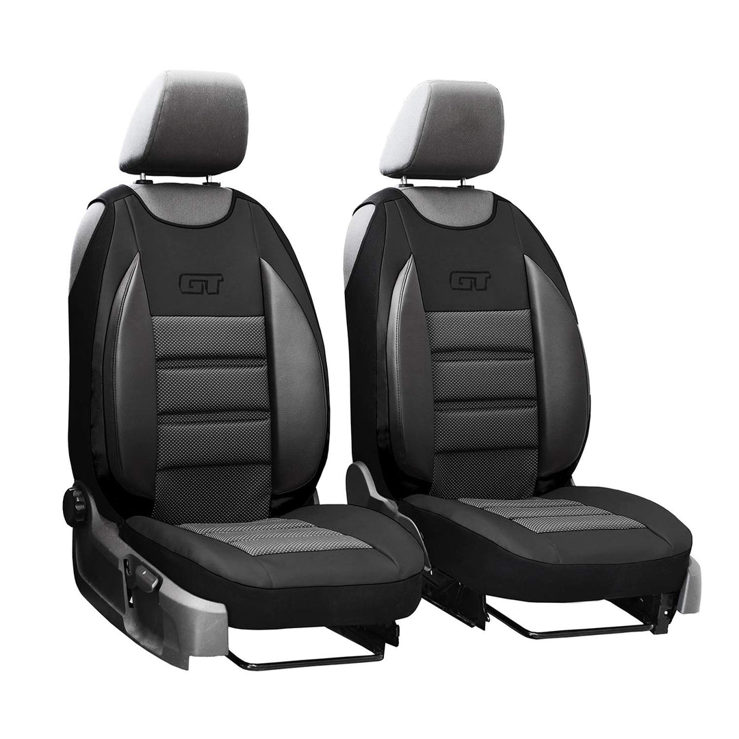 GSC Sitzbezüge Universal Schonbezüge 1+1 kompatibel mit Mercedes VITO W639 Schwarz, Schwarz