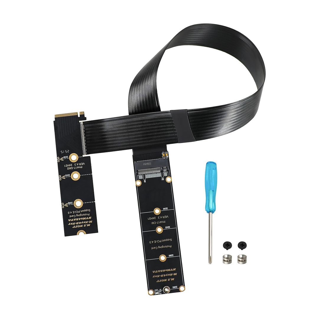 eMagTech NGFF M-Key NVME Stecker auf Buchse Stecker PCI-E 4.0 Verlängerungskabel für Motherboard SSD