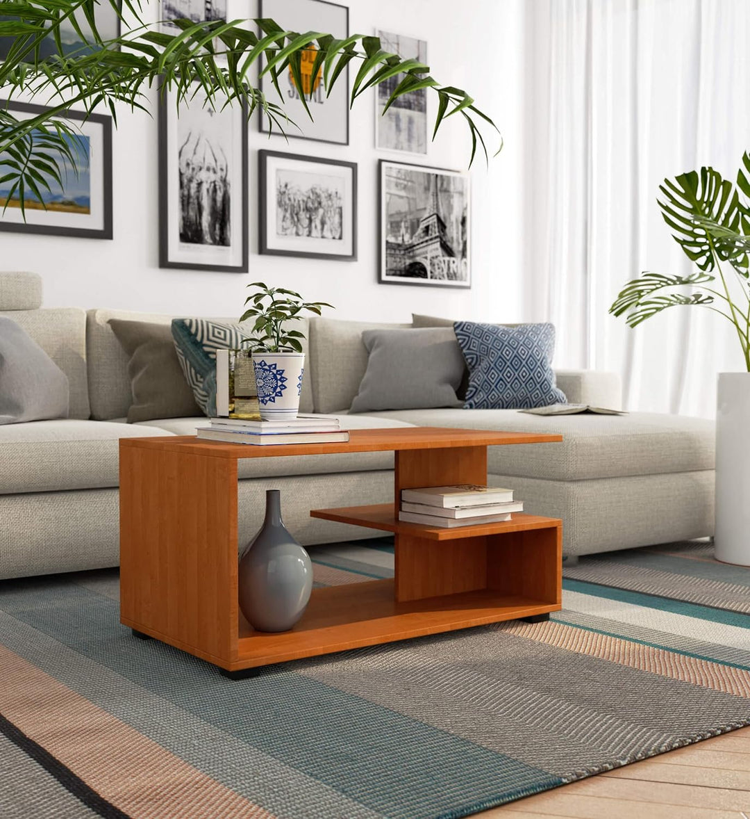 AKORD Couchtisch Holz | Pin 90 x 45 x 51 cm | Schrank für Wohnzimmer | Schlafzimmer Schrank | Minima
