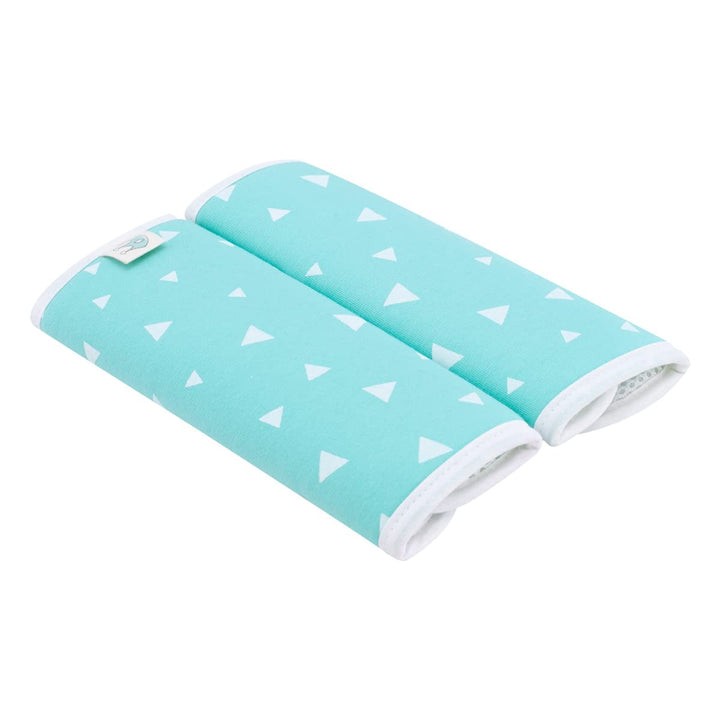 JYOKO KIDS Gurtpolster Universal für Babyschale, Buggy, Autositz (20,5 x 21, Mint Sparkles)