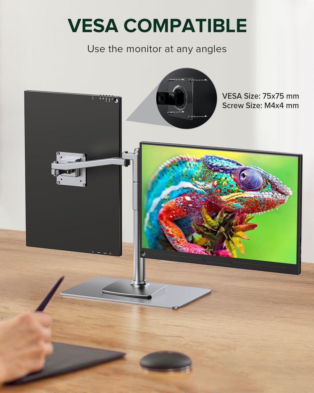 UPERFECT Portable Monitor 2K 16 Zoll Tragbarer Monitor Mobiler Display mit 2560 * 1600 1500:1 Hohes