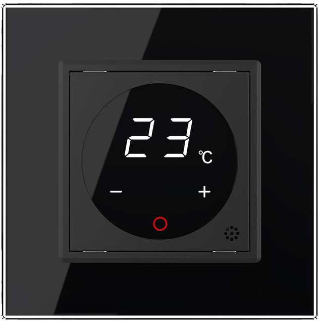 LIVOLO Raumthermostat Thermostat mit Glas Rahmen für Heizung Fussbodenheizung optional mit Bodenfühl