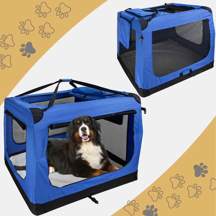 Faltbare Hundebox Transporttasche Transportbox Auto für Katze Hunde Grosse Kleine Box Bag Bed Decke