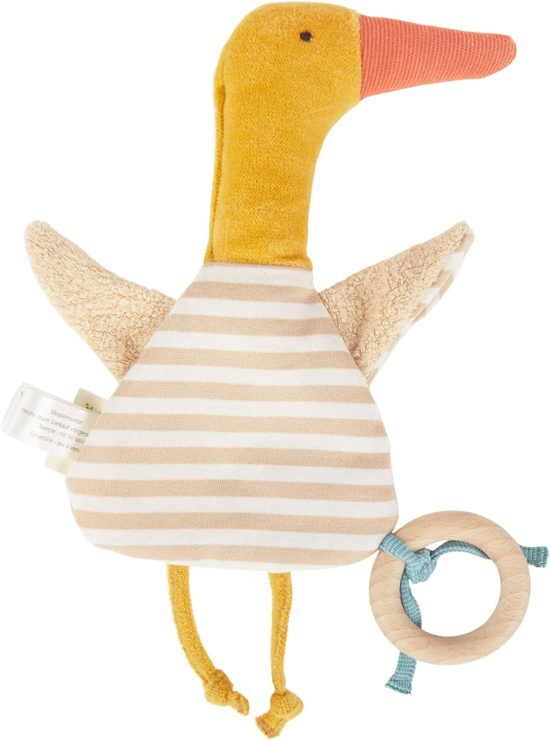 sigikid 39577 Aktivspielzeug Knistertuch, Gelb/Beige/Orange Gelb/Beige/Ente, Gelb/Beige/Ente