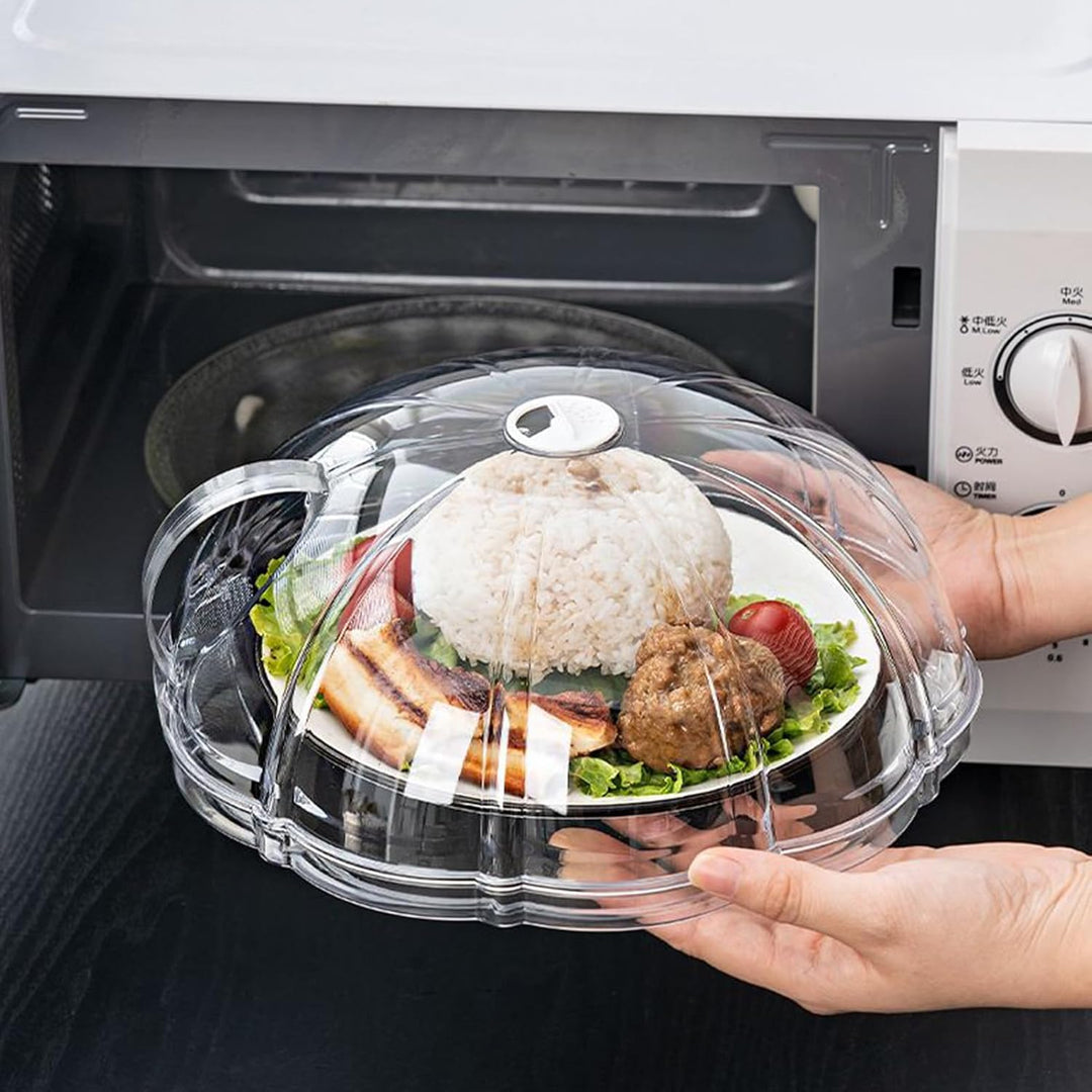 XIAOXIAOYU Abdeckung für Teller – Deckel mit stabilem Griff, wasserdicht, Spritzschutz, zum Dampfgar