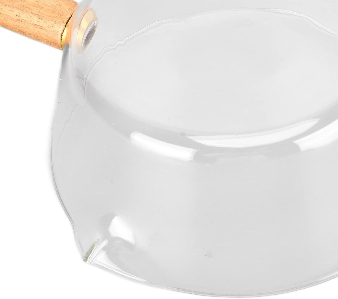 Milchkännchen, Milchtopf mit Holzgriff, Mini Buttererhitzer Küchenherd Geeignet für heisse Milchsala
