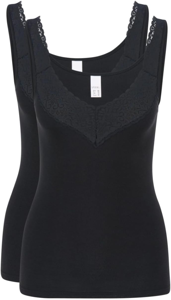 Speidel Achselhemd 1199 Natalie 2er Packung 38 Schwarz, 38 Schwarz